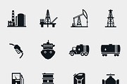 Petroleum and oil icons and price