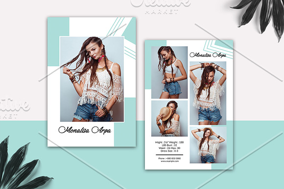 Model Comp Card - V1122 in Flyer Templates - product preview 3