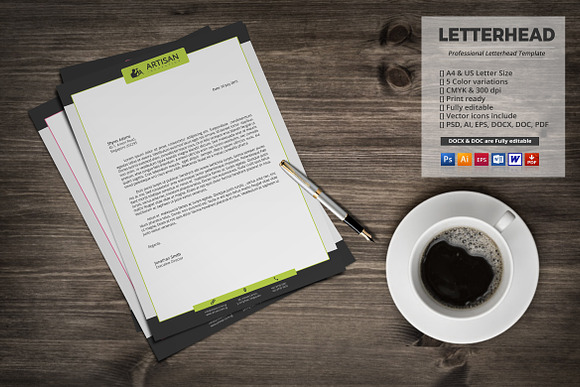 Letterhead Template in Stationery Templates - product preview 5