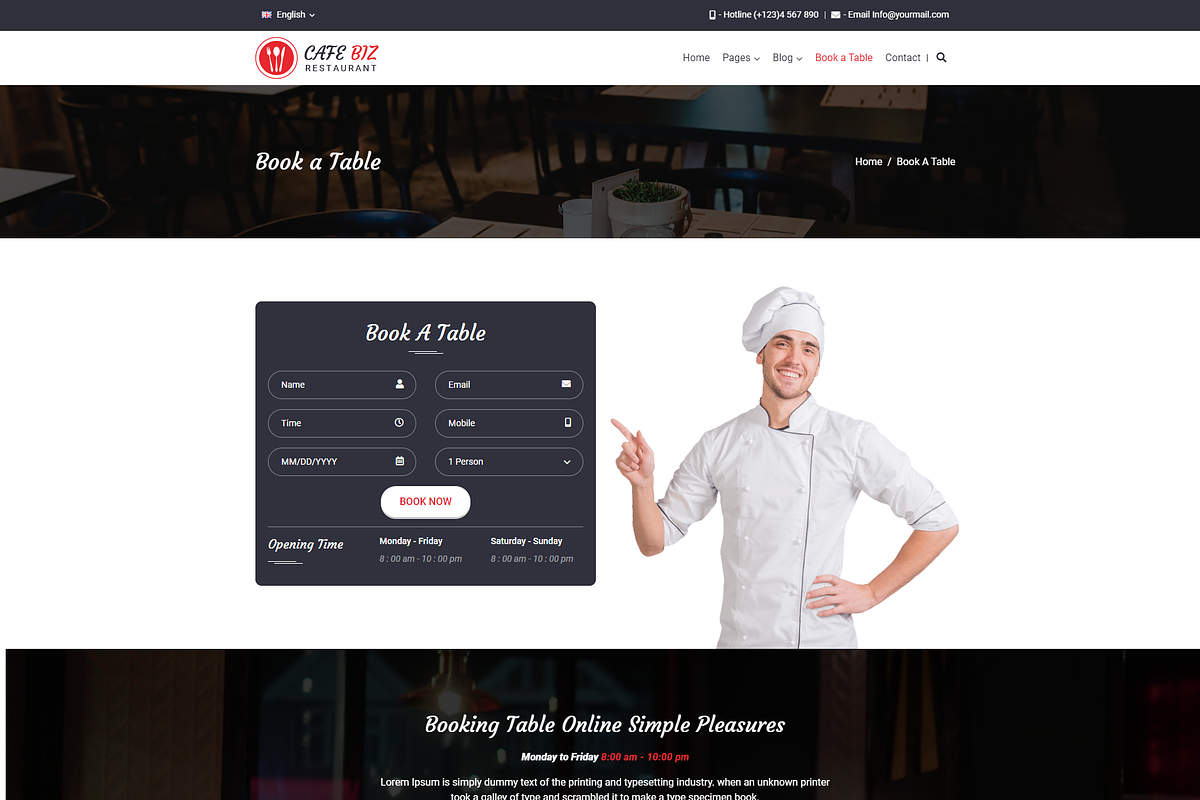 CafeBiz - Restaurant WordPress Theme in WordPress Business Themes - product preview 8