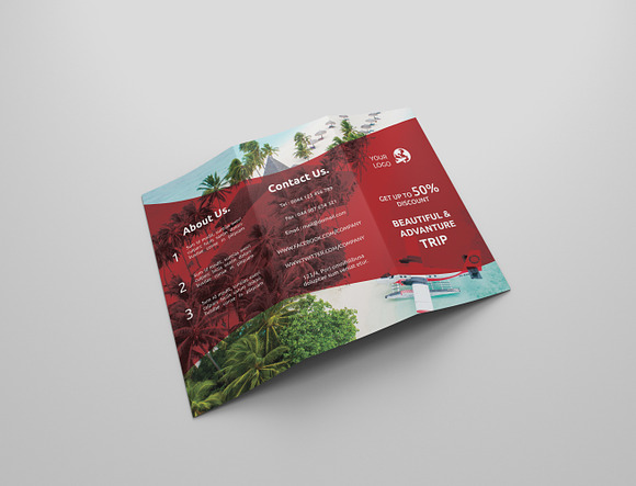 6 Travel Tri Fold Bochures in Brochure Templates - product preview 6