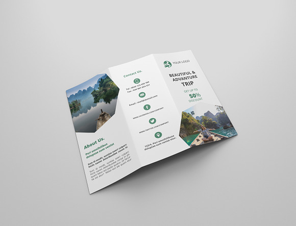 6 Travel Tri Fold Bochures in Brochure Templates - product preview 8