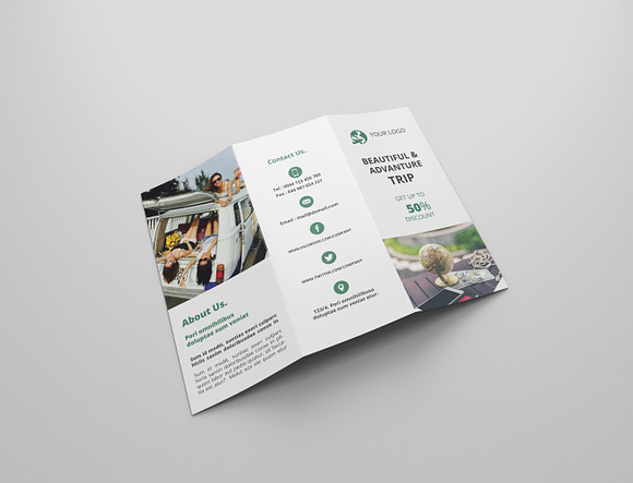 6 Travel Tri Fold Bochures in Brochure Templates - product preview 10