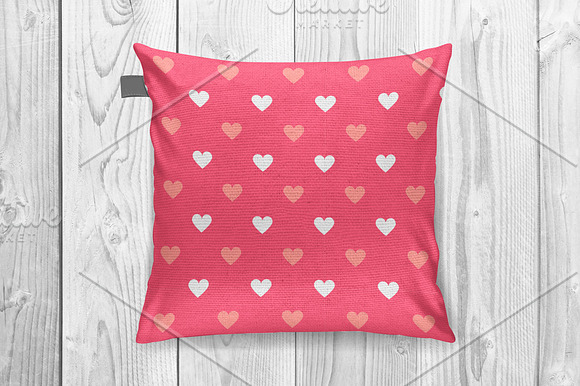 Vector seamless hearts patterns in Patterns - product preview 1