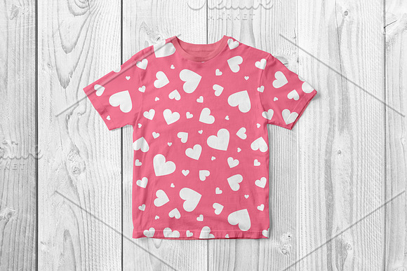 Vector seamless hearts patterns in Patterns - product preview 3