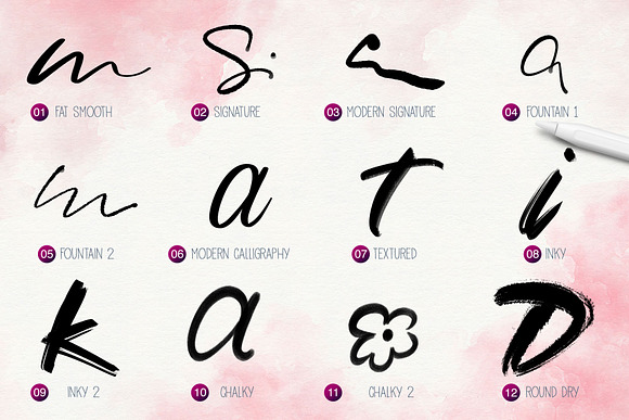 Procreate 5 Lettering Brushes in Add-Ons - product preview 6