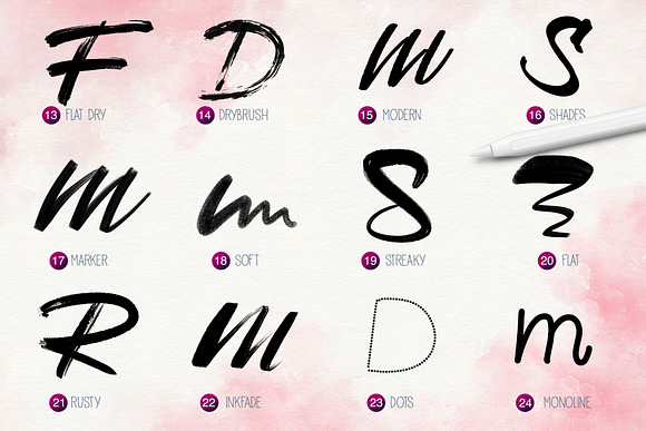 Procreate 5 Lettering Brushes in Add-Ons - product preview 7