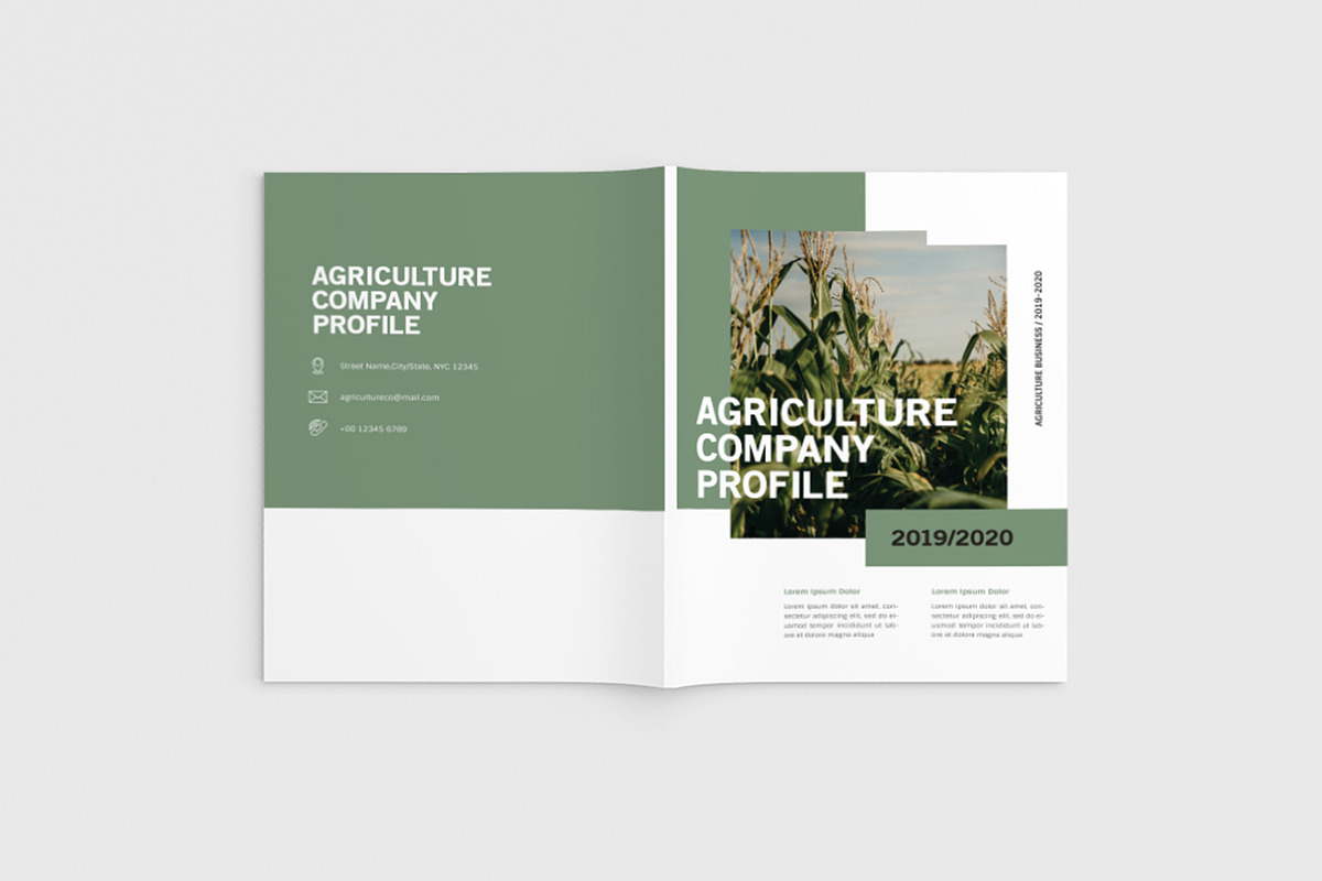 Agriculture Company Profile in Brochure Templates - product preview 8