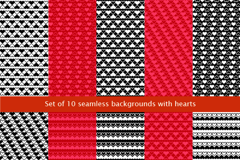 Set of 10 seamless backgrounds in Patterns - product preview 8