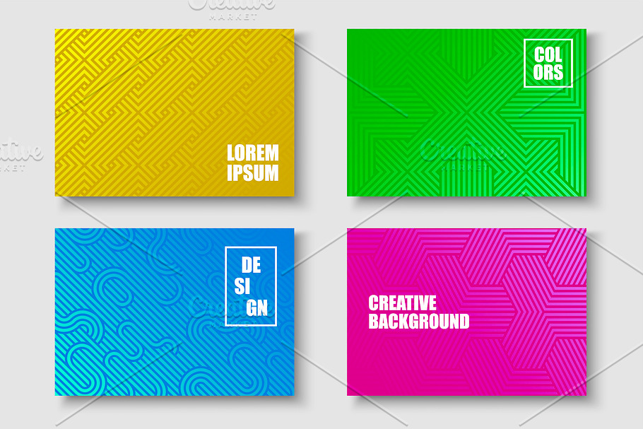Bright colorful striped covers in Flyer Templates - product preview 8