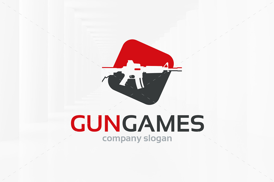 Gun Games Logo Template