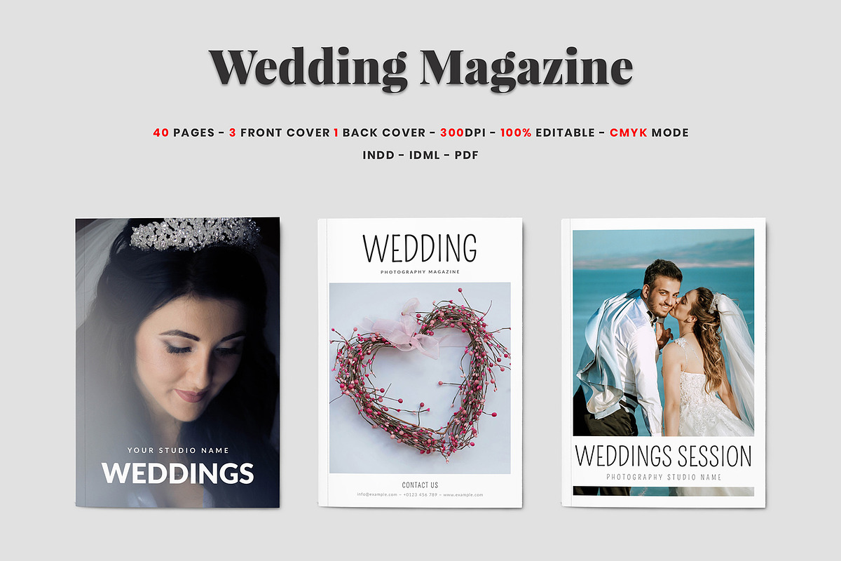 Wedding Magazine Template in Magazine Templates - product preview 8