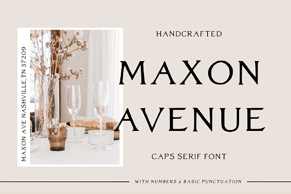 Maxon Avenue Handcrafted Caps Serif