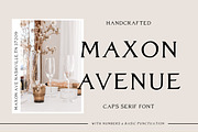 Maxon Avenue Handcrafted Caps Serif