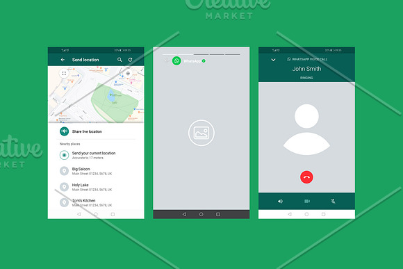 WhatsApp Mock-Up Template in Mobile & Web Mockups - product preview 3