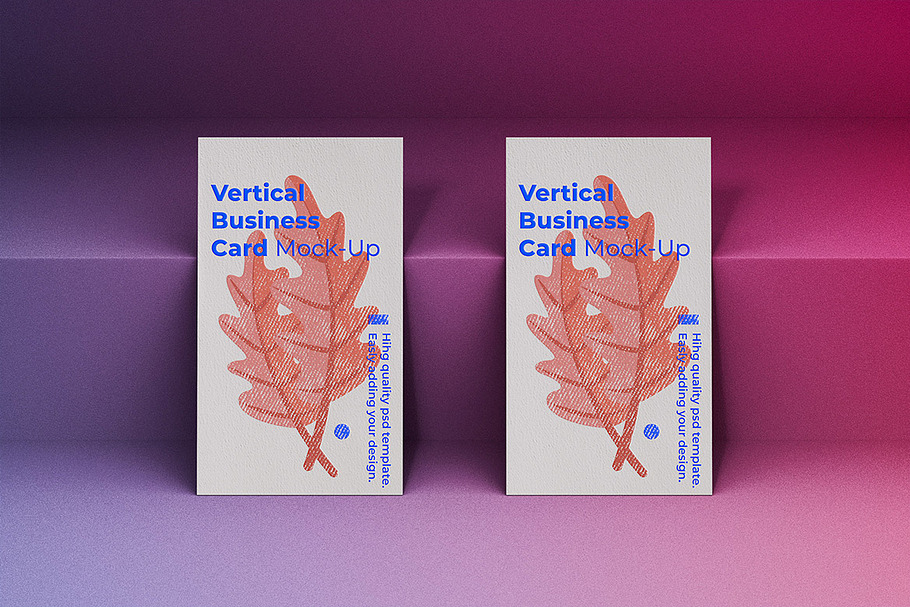 Vertical Business Card Mock-Up in Branding Mockups - product preview 8