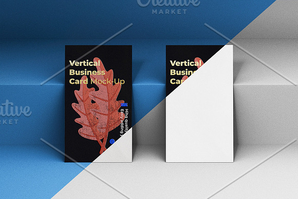 Vertical Business Card Mock-Up in Branding Mockups - product preview 3