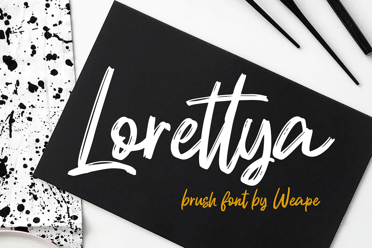Lorettya - Brush Font in Script Fonts - product preview 8