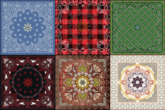 Bandana (Bandanna) Digital Papers in Patterns - product preview 1