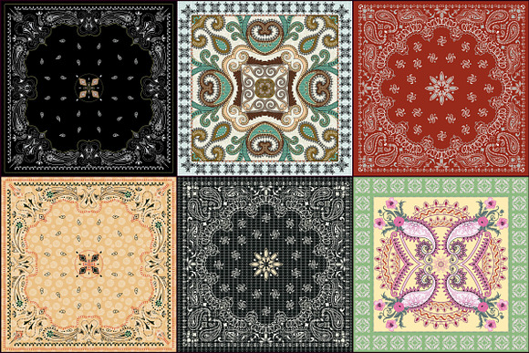 Bandana (Bandanna) Digital Papers in Patterns - product preview 2