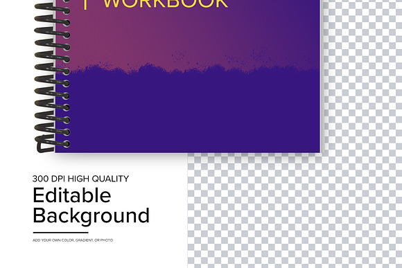 Spiral Bound Book Mockup in Print Mockups - product preview 7