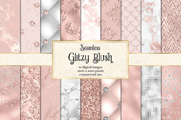 Glitzy Blush Digital Paper