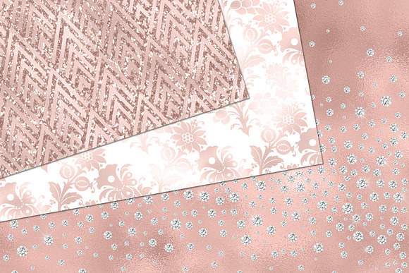Glitzy Blush Digital Paper in Textures - product preview 2