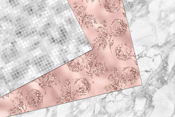 Glitzy Blush Digital Paper in Textures - product preview 3