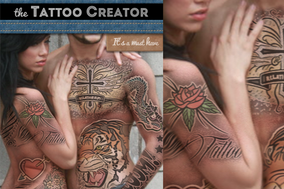 Tattoo Creator Photoshop Mockup in Scene Creator Mockups - product preview 8