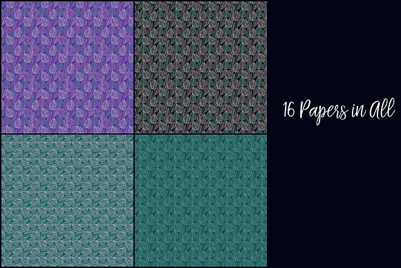 Skeleton Lacy Leaf Digital Papers in Patterns - product preview 3