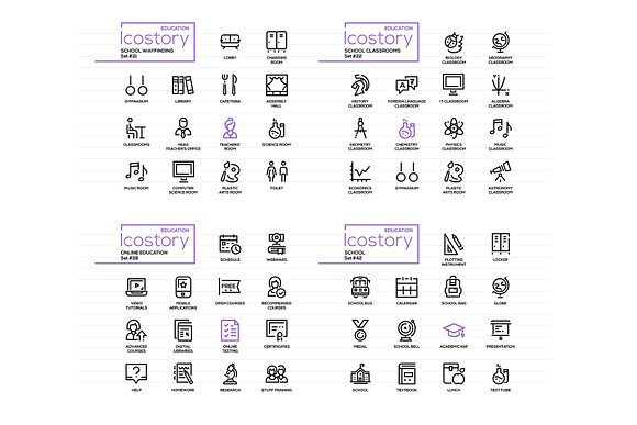 Education IcoStory Pictograms Bundle in Education Icons - product preview 6