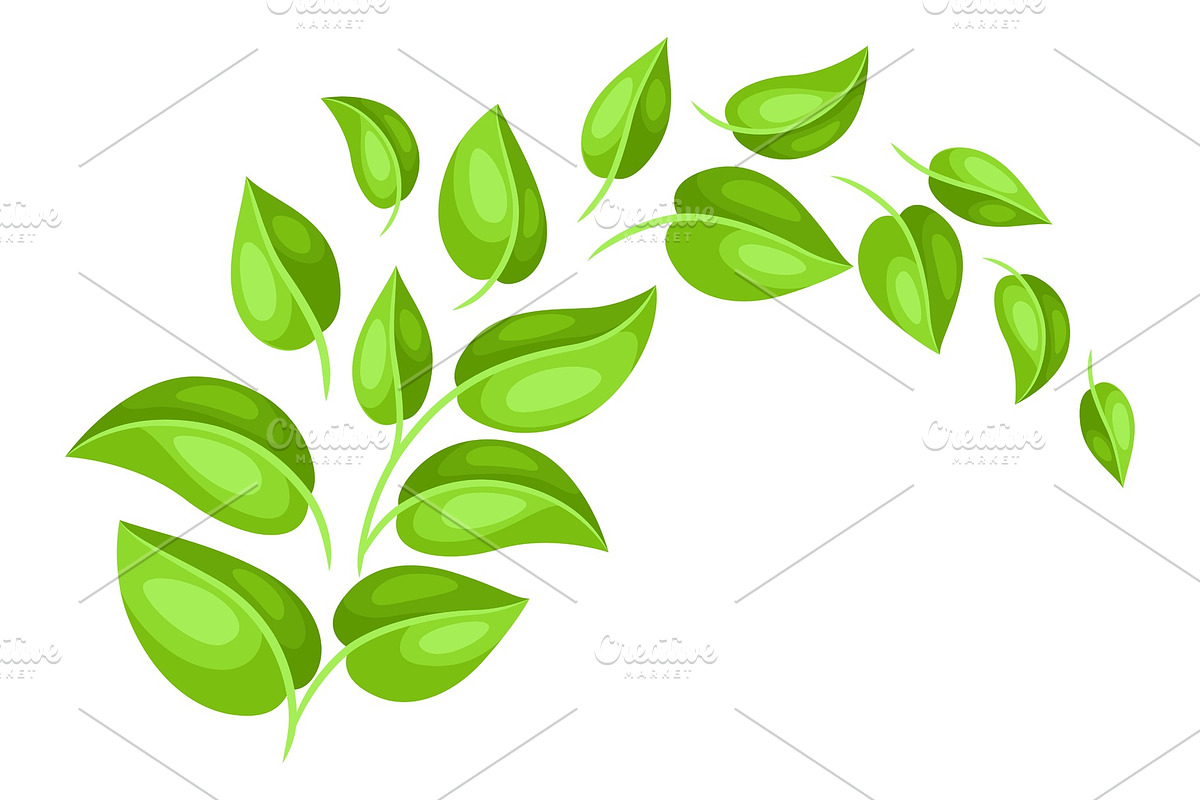 Background with spring leaves. in Illustrations - product preview 8