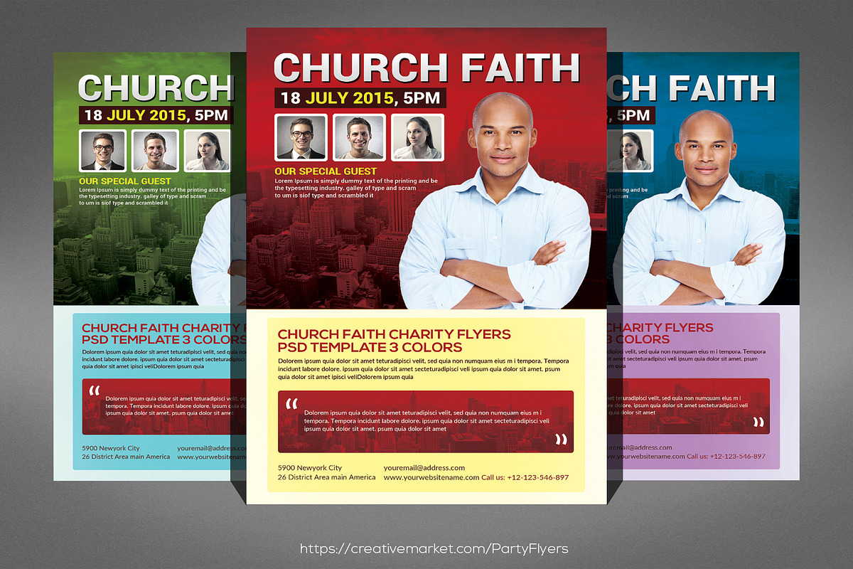 Church Faith Flyer in Invitation Templates - product preview 8