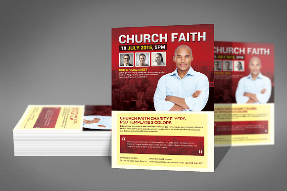 Church Faith Flyer in Invitation Templates - product preview 3