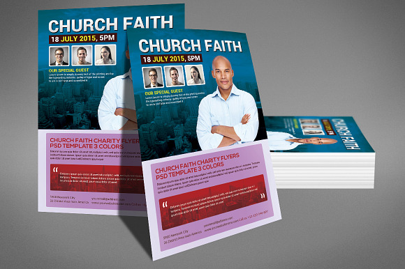 Church Faith Flyer in Invitation Templates - product preview 4