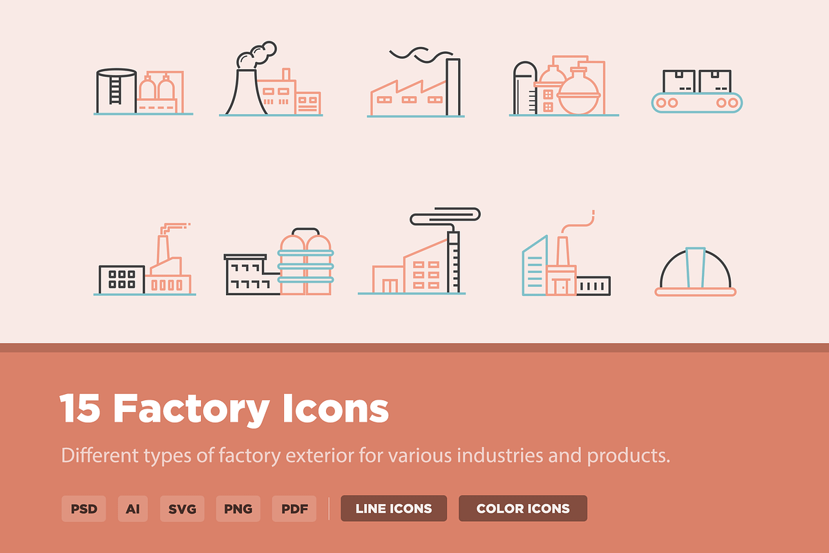15 Factory Icons in Icons - product preview 8