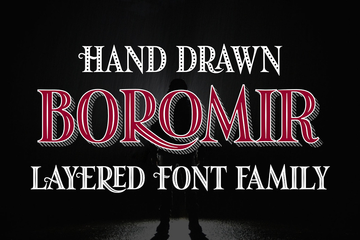Boromir - 11 layered fonts in Display Fonts - product preview 8