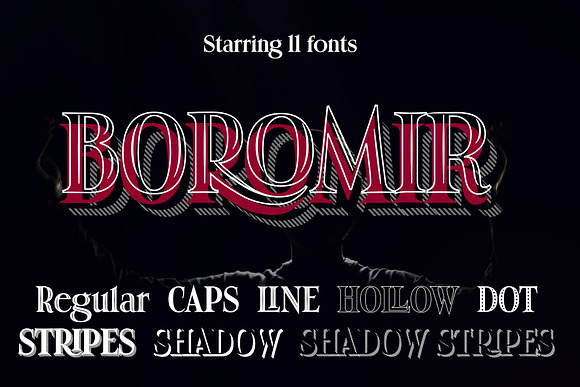 Boromir - 11 layered fonts in Display Fonts - product preview 1