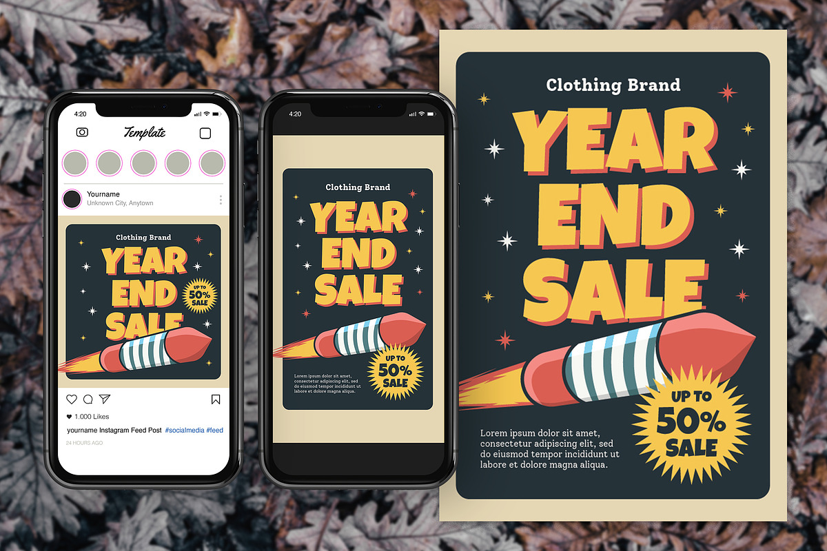 Year End Sale Instagram & Flyer in Instagram Templates - product preview 8