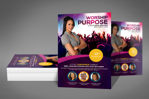 Worship Purpose Flyer in Invitation Templates - product preview 1