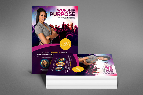 Worship Purpose Flyer in Invitation Templates - product preview 3
