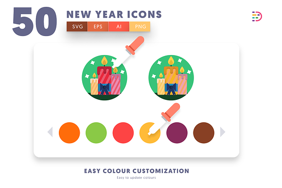 New Year Icons in Birthday Icons - product preview 2
