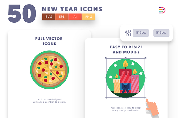 New Year Icons in Birthday Icons - product preview 6