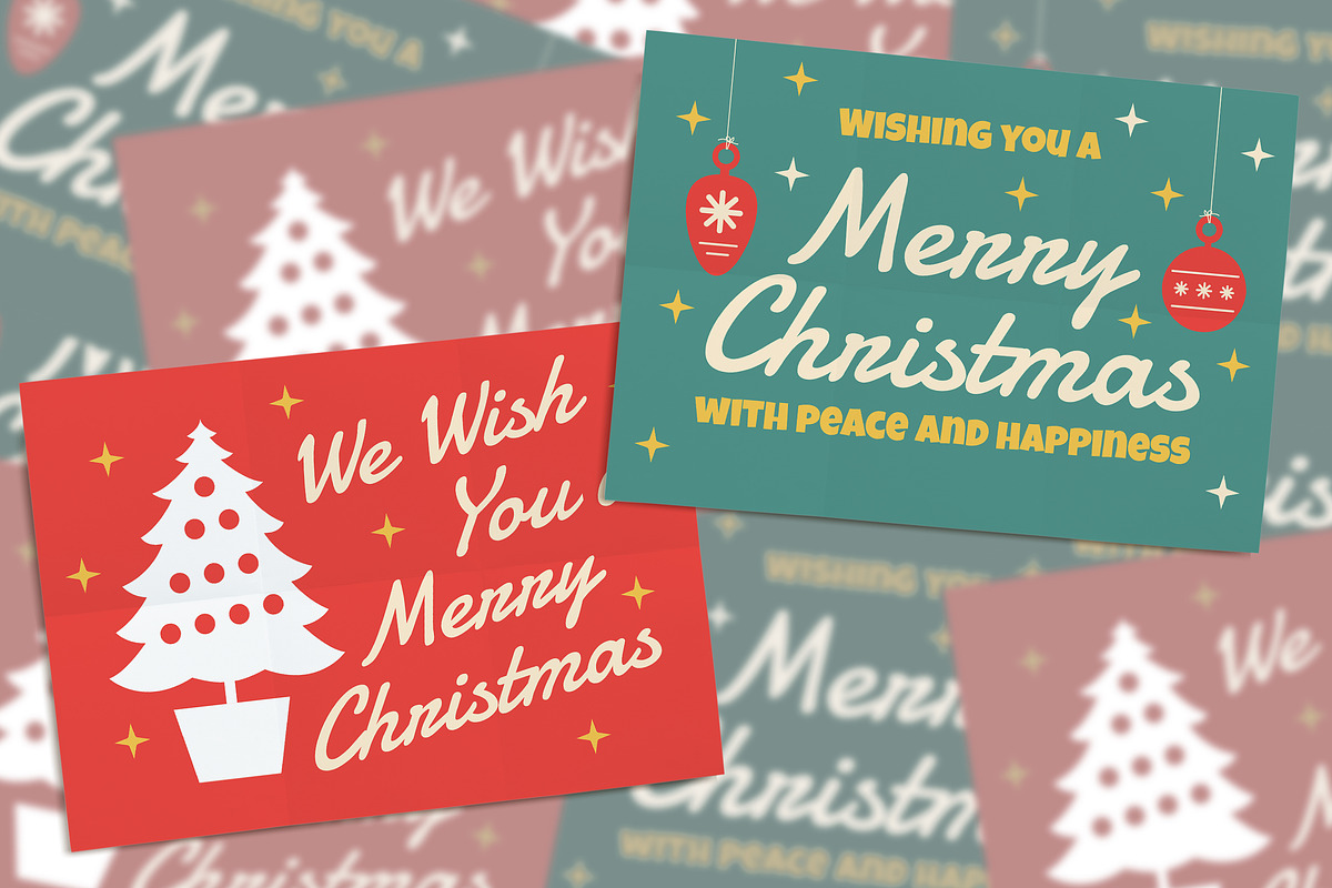 2 Vintage Christmas Card in Invitation Templates - product preview 8