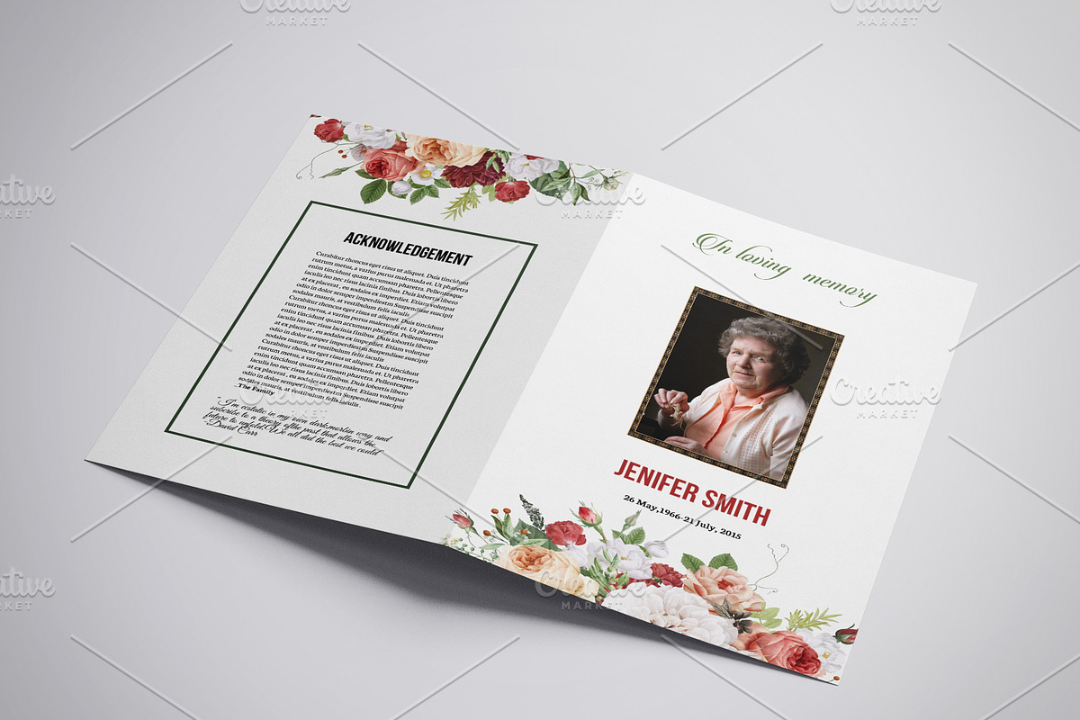 Funeral Program Template-V973 in Brochure Templates - product preview 8