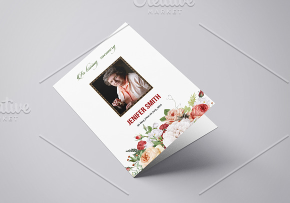 Funeral Program Template-V973 in Brochure Templates - product preview 3