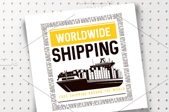 Express and Worldwide shipping in Flyer Templates - product preview 1
