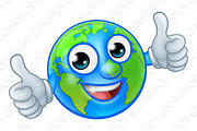 Earth Globe World Cartoon Character