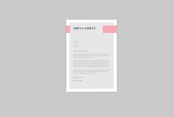 Nirina Fashion Resume Designer in Resume Templates - product preview 1