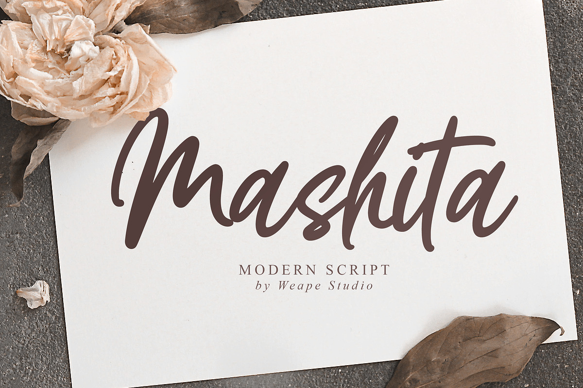 Mashita in Script Fonts - product preview 8